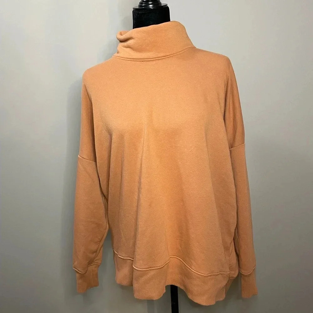 Aerie Orange Turtleneck Oversized‎ Slouchy Sweatshirt